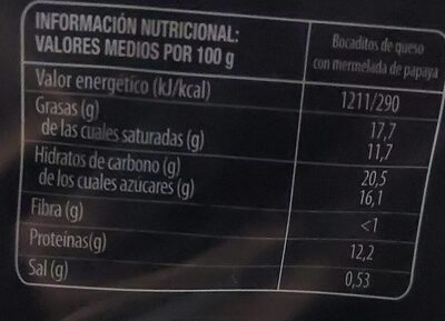 Bocaditos de queso Hacendado ingredientes