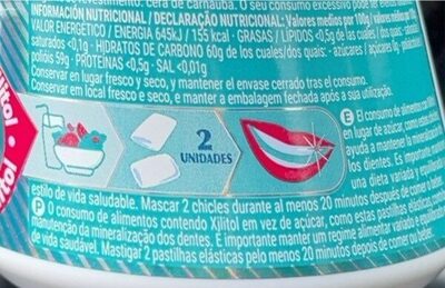 Chickles menta fresca Hacendado ingredientes