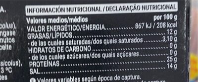 Filetes de anchoa Hacendado ingredientes