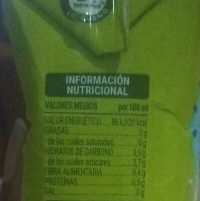 Fruta+Leche Naranja Mango Hacendado ingredientes