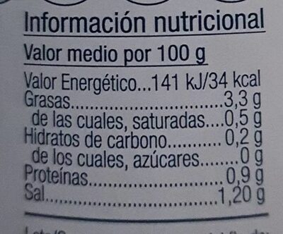 Fumet de pescado Hacendado ingredientes