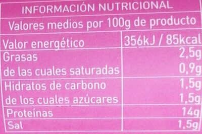 Jamon de pavo Hacendado ingredientes