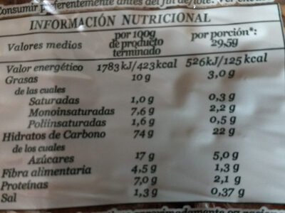 Maria integral Hacendado ingredientes