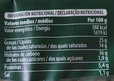 Masa hojaldre Hacendado ingredientes