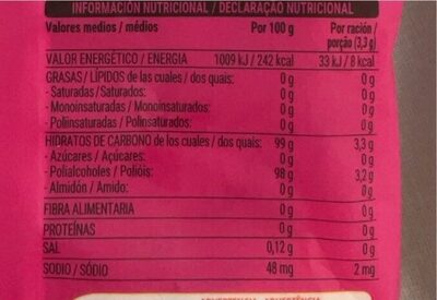 Mux fruits Hacendado ingredientes