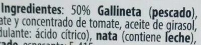 Pastel de pescado Hacendado ingredientes