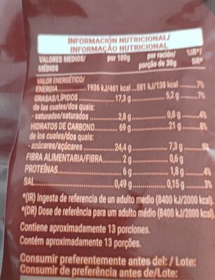 Rellenos de chocolate sin gluten Hacendado ingredientes