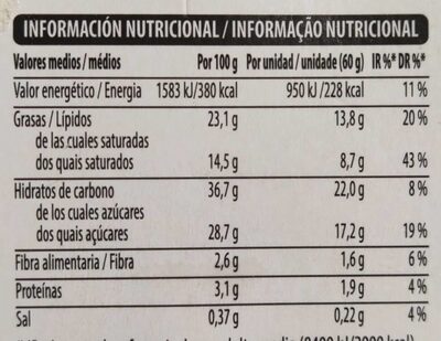 Triple chocolate Hacendado ingredientes
