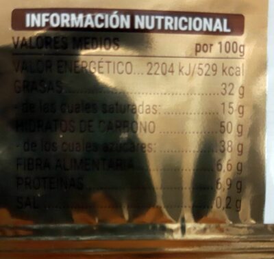 Turrón de chocolate negro crujiente Hacendado ingredientes