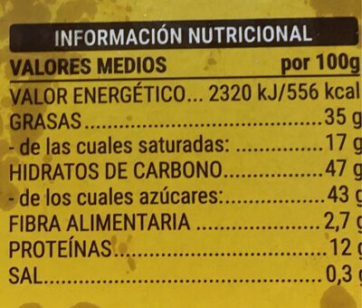 Turrón de pistacho Hacendado ingredientes