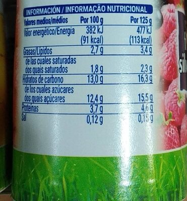 Yogur Hacendado ingredientes