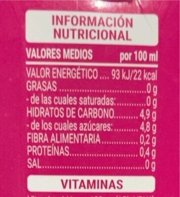 Zumo tropical Hacendado ingredientes