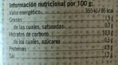 Alubias a la jardinera Hacendado ingredientes