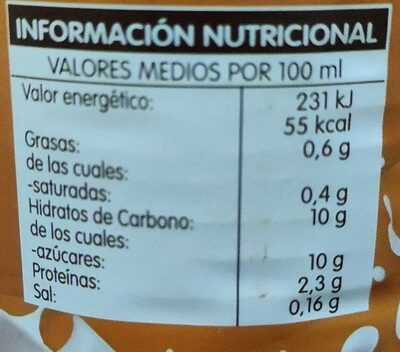 Batido sabor vainilla Hacendado ingredientes