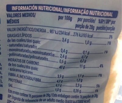 Blanco sin corteza Hacendado ingredientes