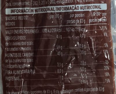 Burguer 100% integral Hacendado ingredientes