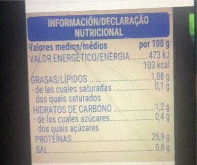 Cangrejo patas & carne Hacendado ingredientes