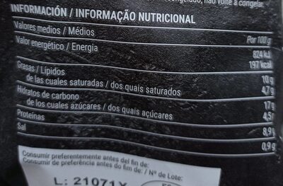 Caprichos de pollo frango Hacendado ingredientes