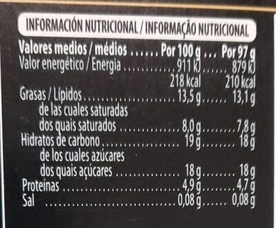 Crema catalana Hacendado ingredientes