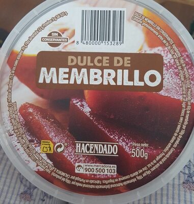 Dulce de membrillo Hacendado ingredientes