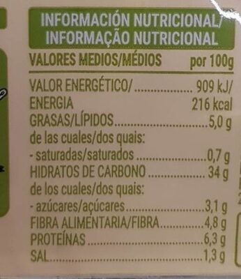 Espinacas brocolis y aceitunas Hacendado ingredientes