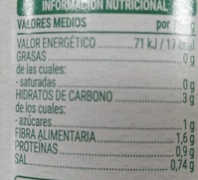 Judía plana Hacendado ingredientes