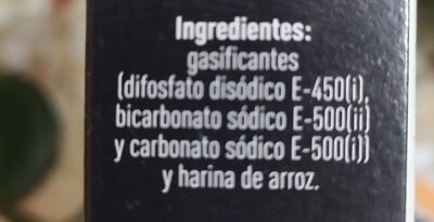 Levadura química en polvo. gasificante para uso alimentario. Hacendado ingredientes