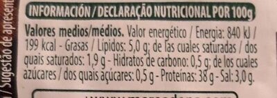 Lomo Hacendado ingredientes