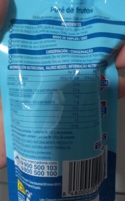 Manzana y mango Hacendado ingredientes