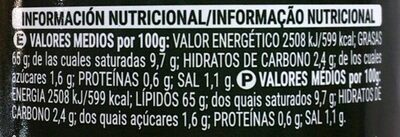 Mayonesa Hacendado ingredientes