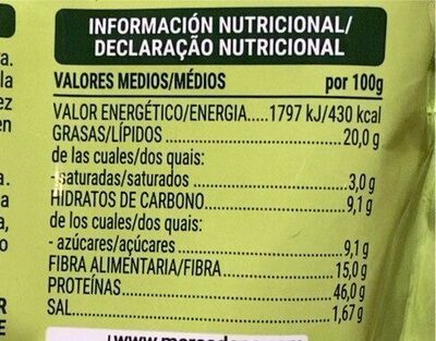 Mixbeans edamame&soja Hacendado ingredientes