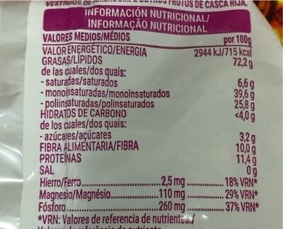 Nuez pecana natural Hacendado ingredientes