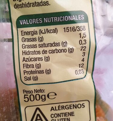 Pasta infantil con vegetales Hacendado ingredientes