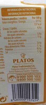 Pollo oriental Hacendado ingredientes