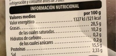 Queso de cerdo Hacendado ingredientes