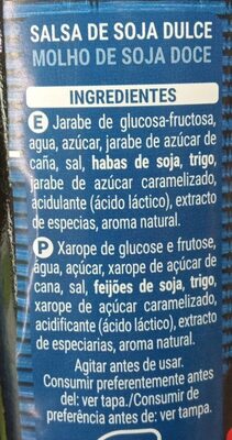 Salsa molto soja dulce doce Hacendado ingredientes