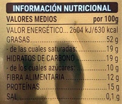 Turrón 72% cacao y almendras Hacendado ingredientes