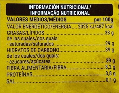 Turrón de coco Hacendado ingredientes