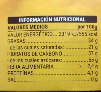 Turrón praliné 3 chocolates Hacendado ingredientes