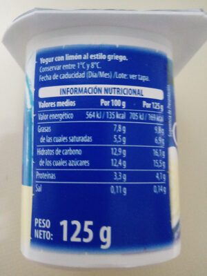 Yogur al estilo griego Hacendado ingredientes