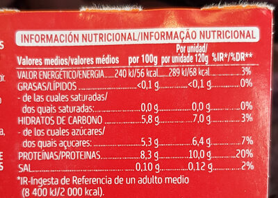 Yogur proteínas mango maracuyá Hacendado ingredientes