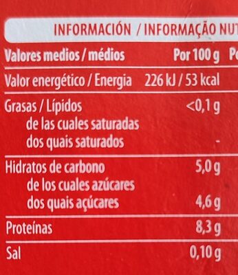 Yogurt con trozos de fresa Hacendado ingredientes