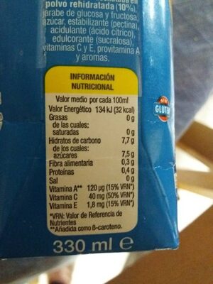 Zumo leche mediterraneo Hacendado ingredientes