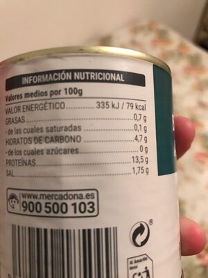 Berberechos al natural Hacendado ingredientes