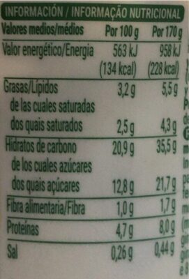 Bifidus Hacendado ingredientes