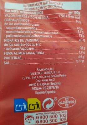 Bizcocho coco Hacendado ingredientes