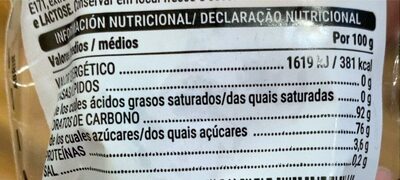 Brocheta de golosinas Hacendado ingredientes