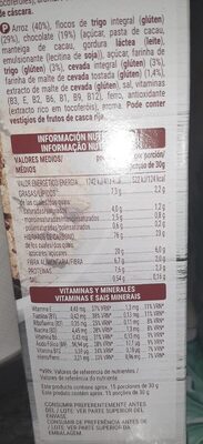 Cereales chocolate linneav Hacendado ingredientes