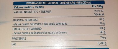 Cocolizze Hacendado ingredientes