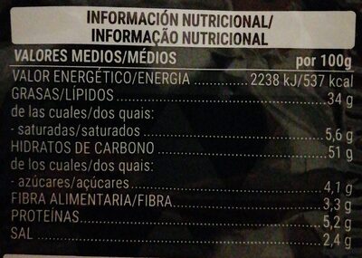 Conos Hacendado ingredientes